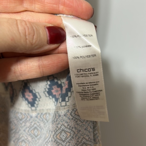 Chicos Exquisite Patterns Shirt Size 3 - Picture 6 of 7